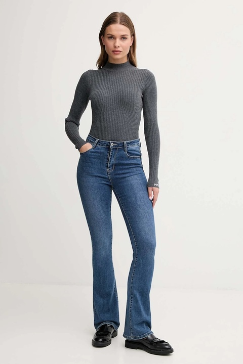 Pepe Jeans sweter damski kolor szary lekki z półgolfem PL7000026 - zdjęcie produktu nr 1