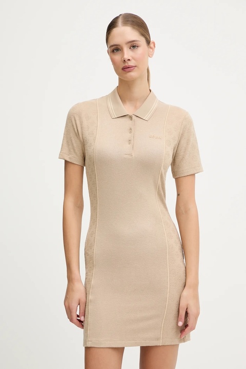 Guess sukienka PEONY kolor beżowy mini dopasowana V5YK00 KCX12 - zdjęcie produktu nr 2