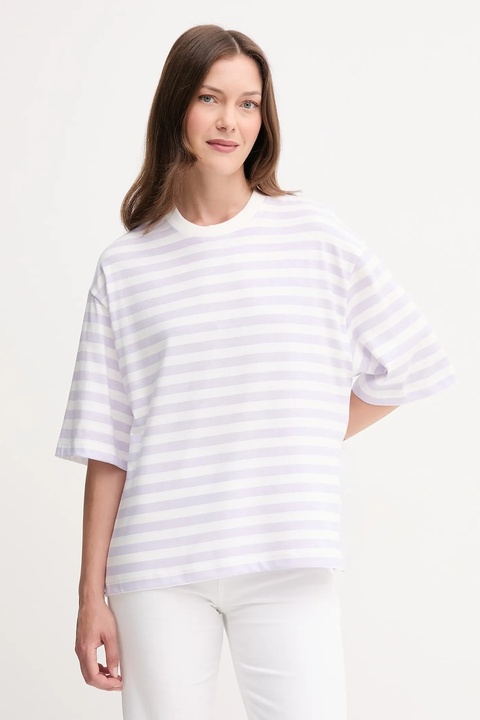 United Colors of Benetton t-shirt bawełniany damski kolor fioletowy 34N1D10AO - zdjęcie produktu nr 1