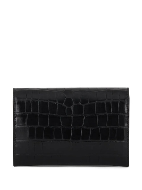 Giuseppe Zanotti Ulyana crocodile-effect clutch - Black - zdjęcie produktu nr 1