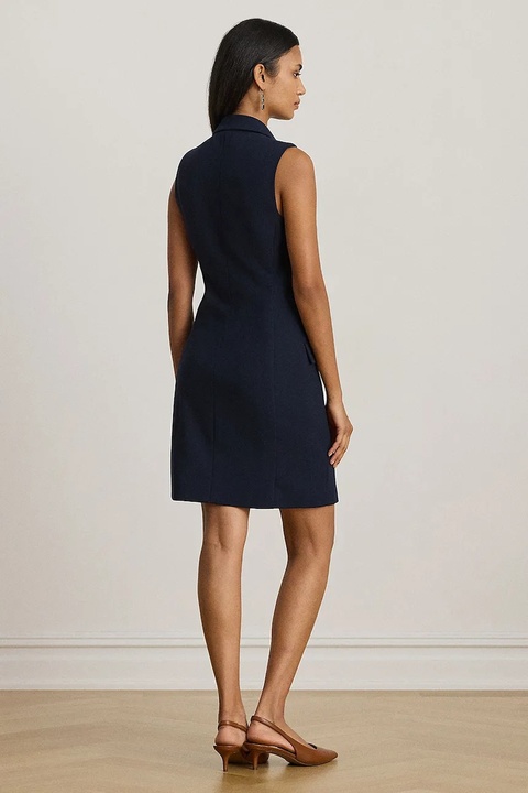 Lauren Ralph Lauren sukienka bawełniana kolor granatowy mini dopasowana 200979828 - zdjęcie produktu nr 2