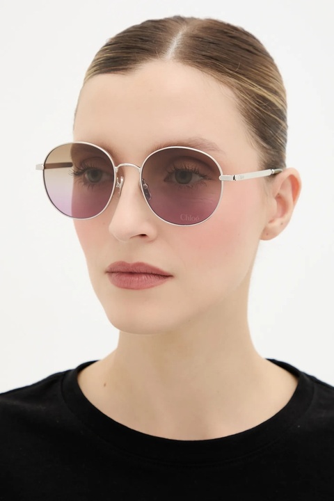 Chloé okulary przeciwsłoneczne damskie kolor srebrny CH0325S - zdjęcie produktu nr 1