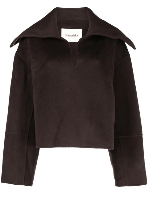 Nanushka Maxe V-neck knitted jumper - Brown - zdjęcie produktu nr 1