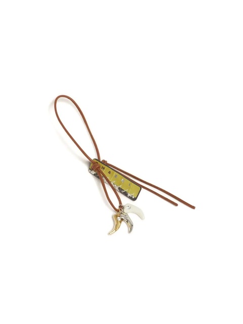 Marni leather knotted keyring - Brown - zdjęcie produktu nr 1