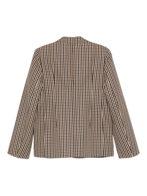 Jil Sander checked-pattern blazer - Brown - zdjęcie produktu nr 2