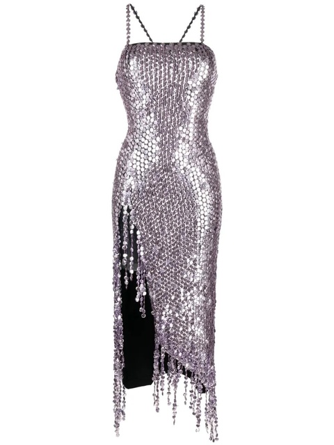 The Attico Avery pailette-embellished midi dress - Purple - zdjęcie produktu nr 1