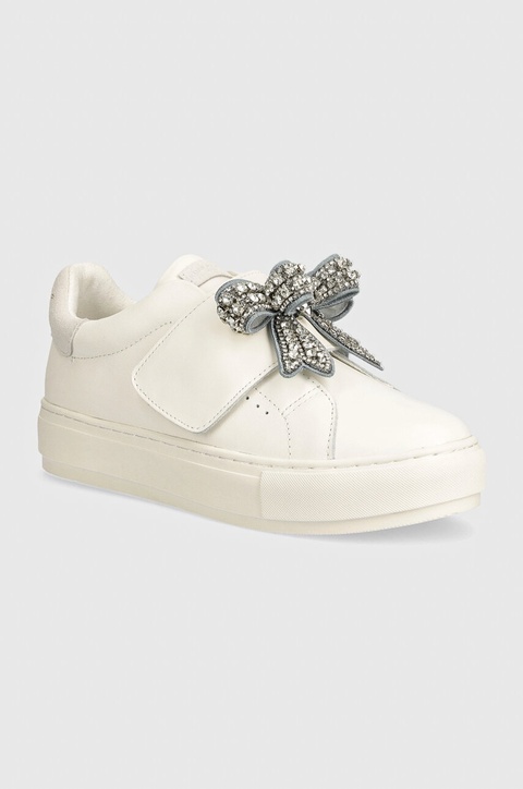 Kurt Geiger London sneakersy skórzane Laney Bow kolor biały 31567109 - zdjęcie produktu nr 1