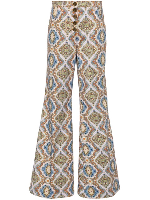 ETRO mandala-print flared jeans - Purple - zdjęcie produktu nr 1