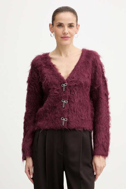 Guess kardigan z dodatkiem alpaki TOMIKO damski kolor bordowy W5BR91 Z3JI2 - zdjęcie produktu nr 1