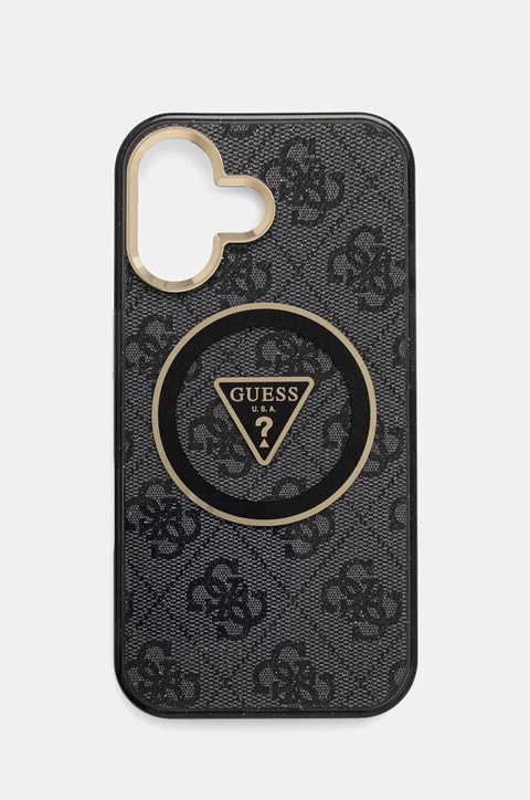 Guess etui na telefon iPhone 16 kolor czarny GUHMP16SHG4PRTGK - zdjęcie produktu nr 1