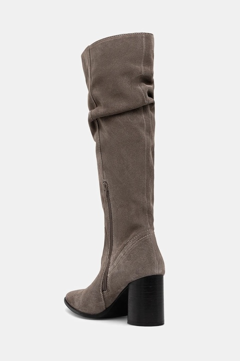 Medicine kozaki zamszowe kolor szary na słupku - zdjęcie produktu nr 2