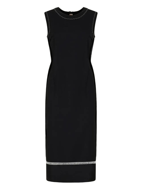 Marni stitched-detail sleeveless midi dress - Black - zdjęcie produktu nr 1