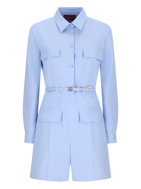 Gucci belted pocket playsuit - Blue - zdjęcie produktu nr 1