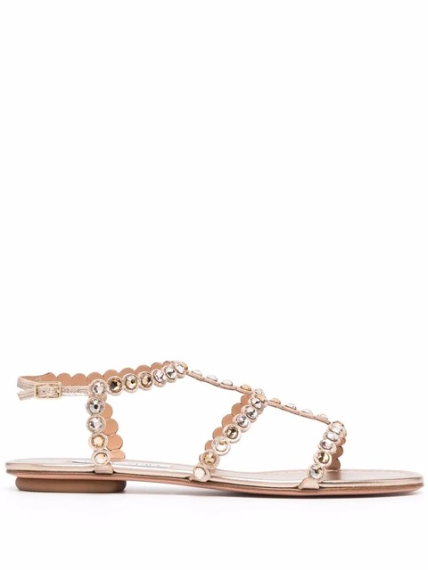 Aquazzura Tequila flat sandals - Gold - zdjęcie produktu nr 1