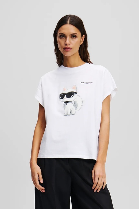 Karl Lagerfeld t-shirt bawełniany damski kolor biały A2W17115 - zdjęcie produktu nr 1