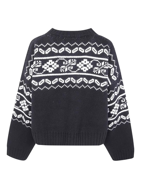 Róhe fair-isle sweater - Black - zdjęcie produktu nr 2
