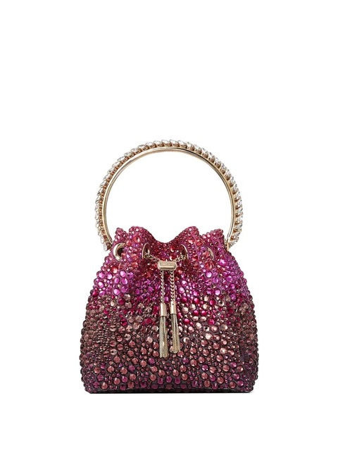 Jimmy Choo Bon Bon crystal-embellished mini bag - Pink - zdjęcie produktu nr 1