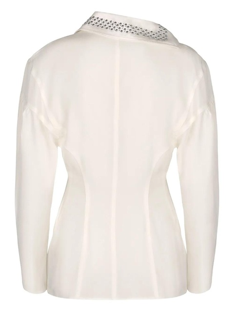 Rabanne long-sleeve studded collar blouse - White - zdjęcie produktu nr 1