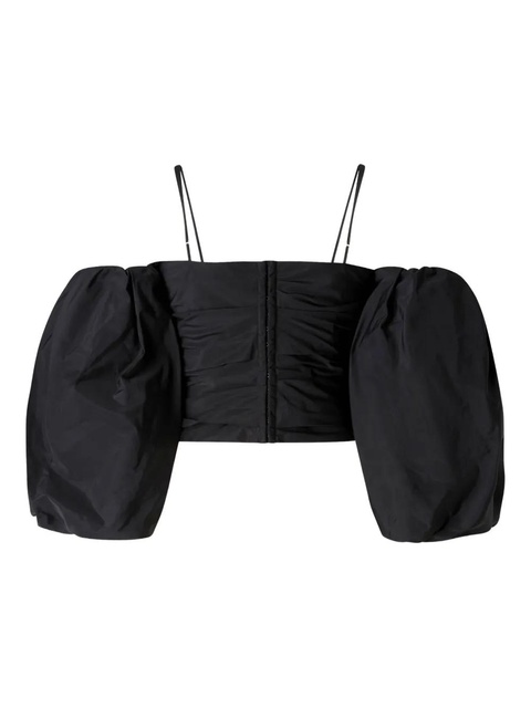 PINKO balloon-sleeve draped top - Black - zdjęcie produktu nr 2