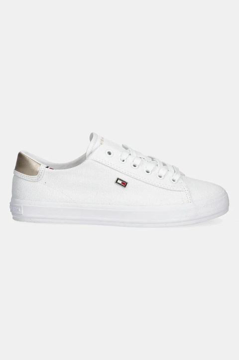 Tommy Hilfiger tenisówki VULC CANVAS LACE UP SNEAKER kolor biały FW0FW08647 - zdjęcie produktu nr 2