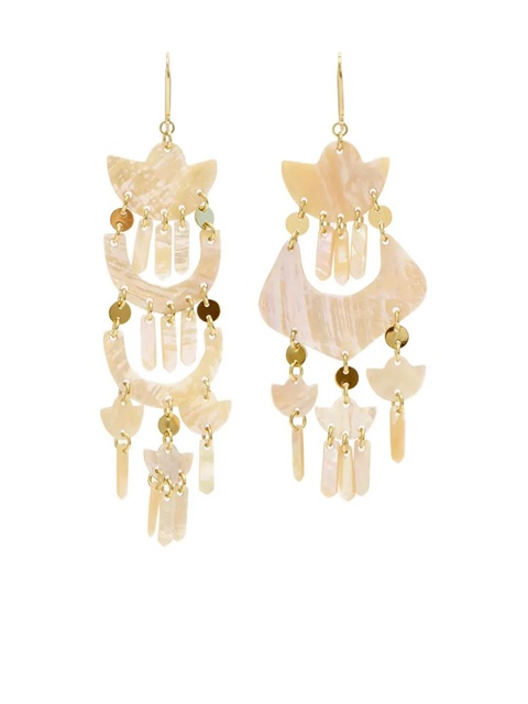 ISABEL MARANT long drop earrings - White - zdjęcie produktu nr 1