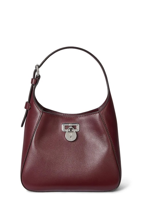 Lauren Ralph Lauren torebka skórzana kolor bordowy 431966750 - zdjęcie produktu nr 1