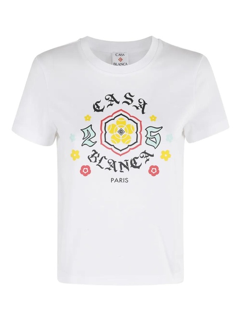 Casablanca emblem-print T-shirt - White - zdjęcie produktu nr 2