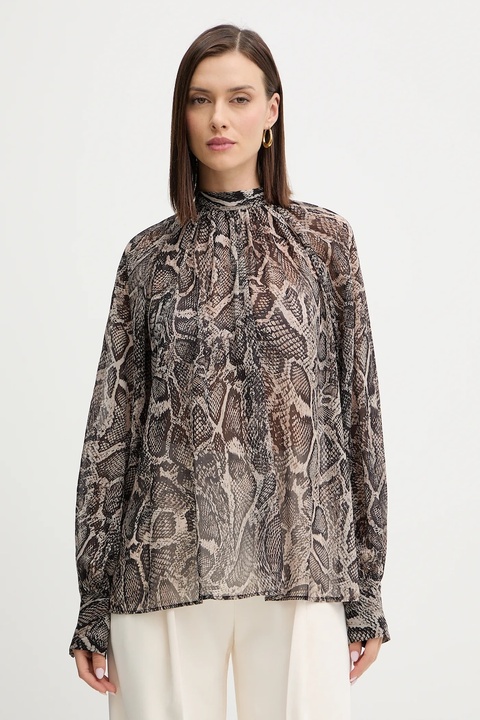 Guess bluzka AUDRINE damska kolor czarny wzorzysta W5BH84 W3022 - zdjęcie produktu nr 1