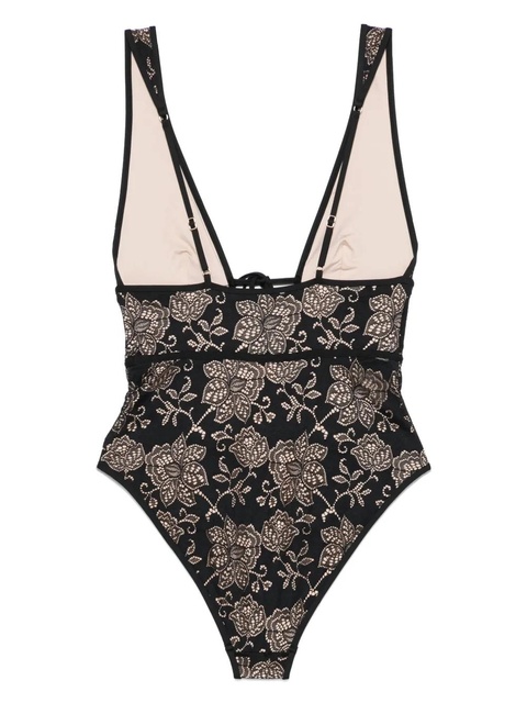 ZIMMERMANN Tallow Lace Plunge swimsuit - Black - zdjęcie produktu nr 2