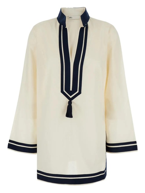 Tory Burch tassel-detail kaftan dress - Neutrals - zdjęcie produktu nr 1