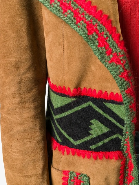 ETRO embroidered leather jacket - Brown - zdjęcie produktu nr 2