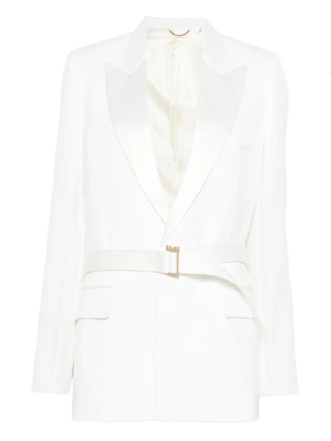 Victoria Beckham belted lapel blazer - White - zdjęcie produktu nr 1