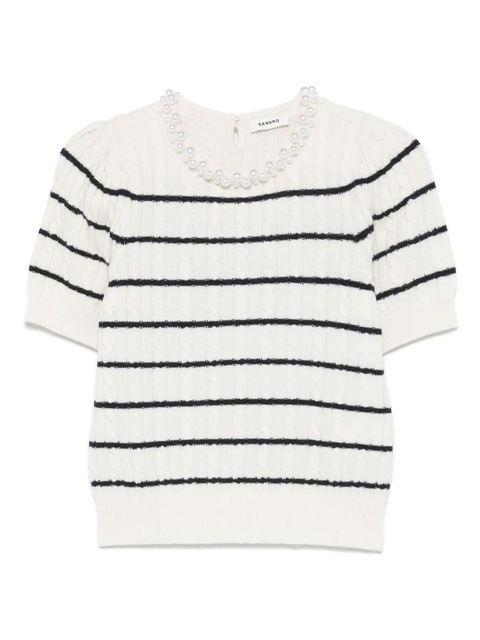 SANDRO striped T-shirt - Neutrals - zdjęcie produktu nr 1