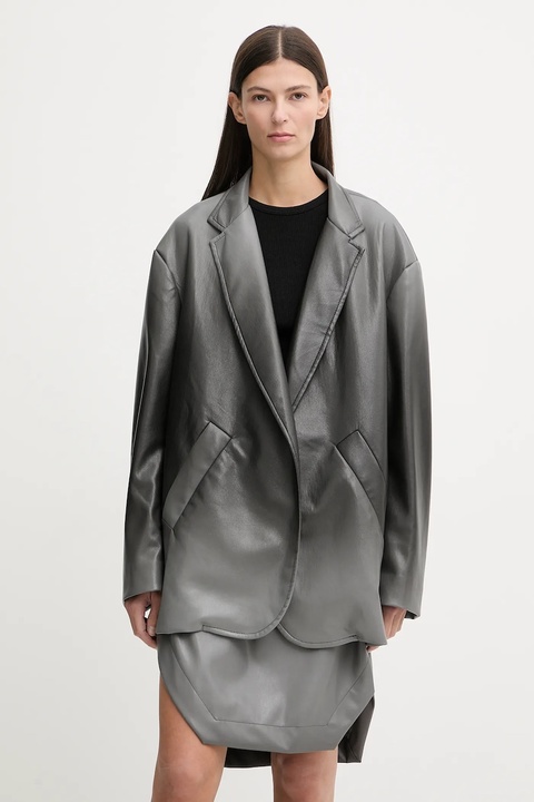 MMC STUDIO kurtka kolor szary przejściowa oversize OMBRE.JACKET - zdjęcie produktu nr 1