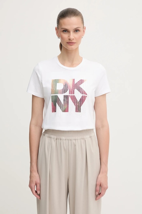 Dkny t-shirt damski kolor biały P52H4WNA - zdjęcie produktu nr 1