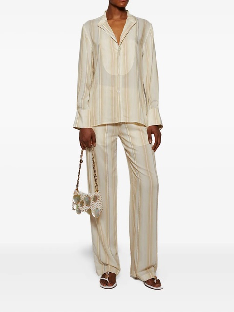 Victoria Beckham stripe long-sleeve shirt - Neutrals - zdjęcie produktu nr 2