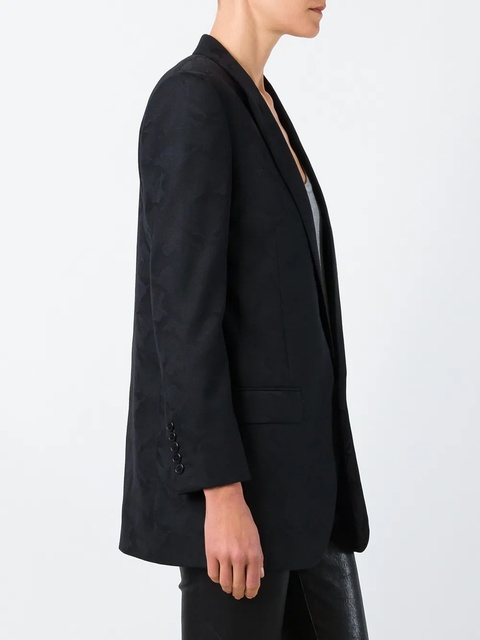 Saint Laurent camouflage intarsia blazer - Black - zdjęcie produktu nr 2
