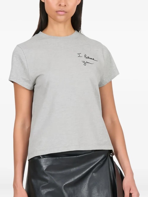 LOEWE embroidered short-sleeved t-shirt - Grey - zdjęcie produktu nr 1