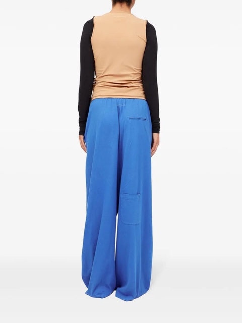 MM6 Maison Margiela two-tone exposed-seam top - Black - zdjęcie produktu nr 2
