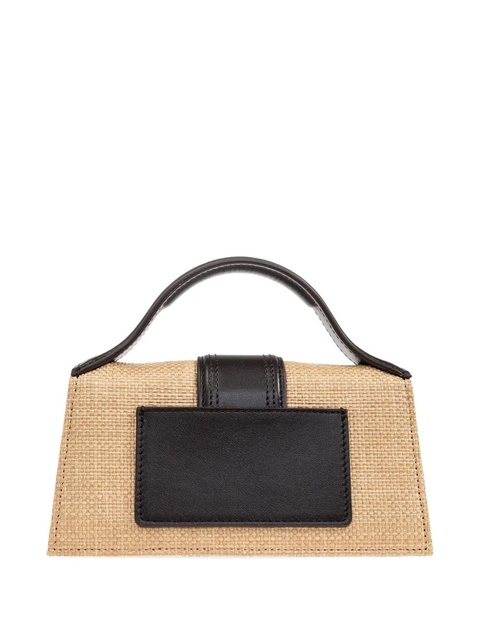 Jacquemus Bambino leather-trimmed woven mini bag - Neutrals - zdjęcie produktu nr 2
