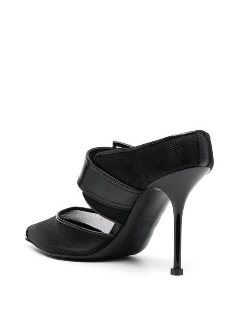 Alexander McQueen Punk mesh pointed-toe mules - Black - zdjęcie produktu nr 2