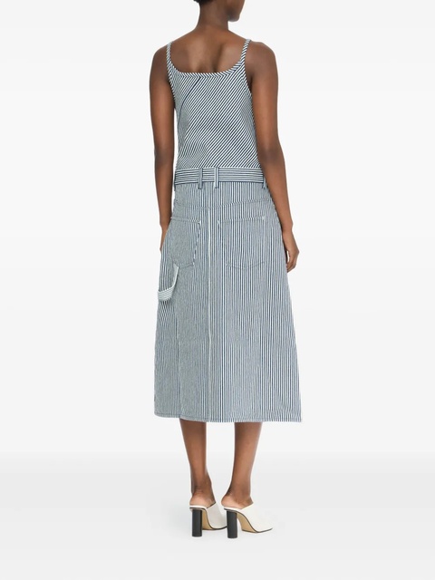 JW Anderson stripe-panel belted dress - Blue - zdjęcie produktu nr 2