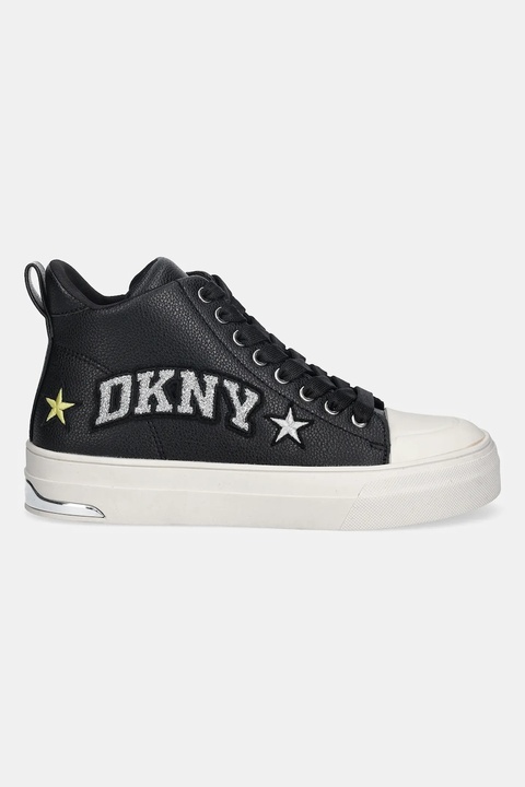 Dkny trampki skórzane Yaser Star kolor czarny K4597935 - zdjęcie produktu nr 2