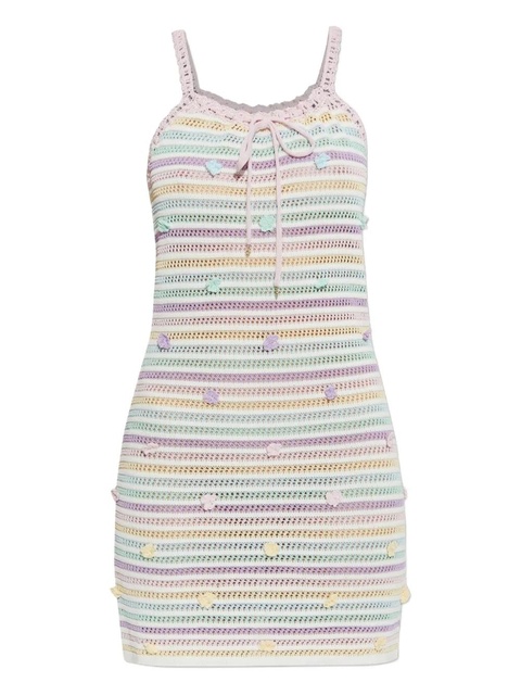 Casablanca striped crochet dress - White - zdjęcie produktu nr 1