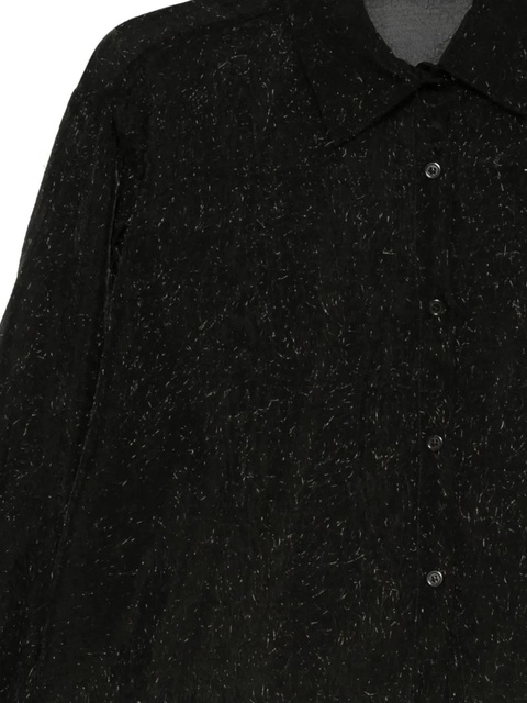 Alysi glitter-detail collared shirt - Black - zdjęcie produktu nr 2