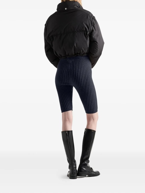 Prada ring-collar cropped down jacket - Black - zdjęcie produktu nr 2