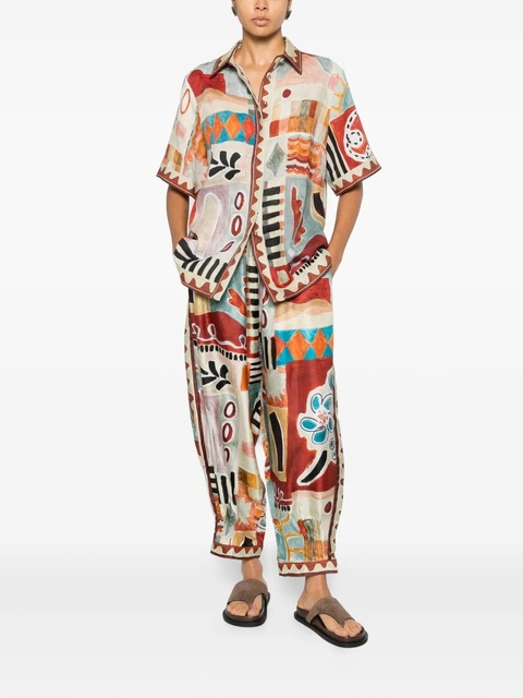 ALEMAIS Michelle abstract-print shirt - Neutrals - zdjęcie produktu nr 2