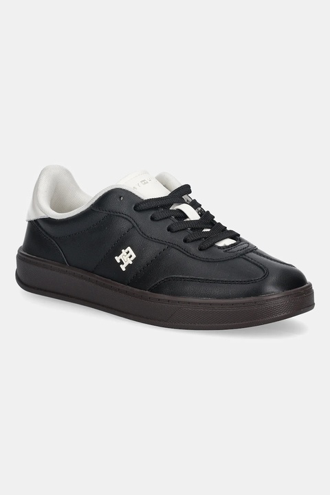 Tommy Hilfiger sneakersy skórzane TH HERITAGE SNEAKER SHINY damskie kolor czarny FW0FW08823 - zdjęcie produktu nr 1