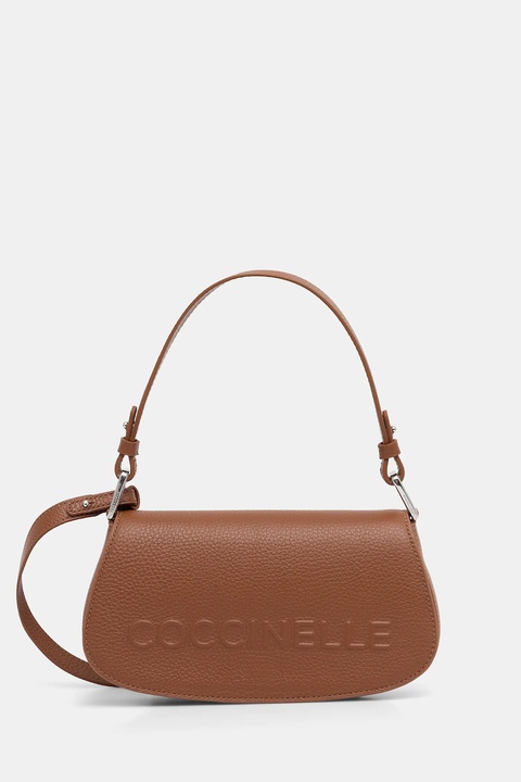 Coccinelle torebka skórzana kolor brązowy E5 QBB 52 01 01 - zdjęcie produktu nr 1