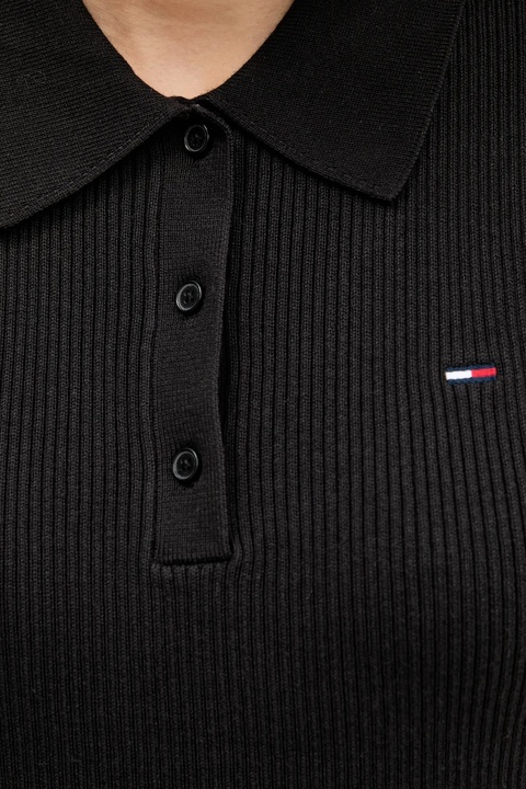Tommy Jeans sukienka kolor czarny mini rozkloszowana DW0DW21471 - zdjęcie produktu nr 2